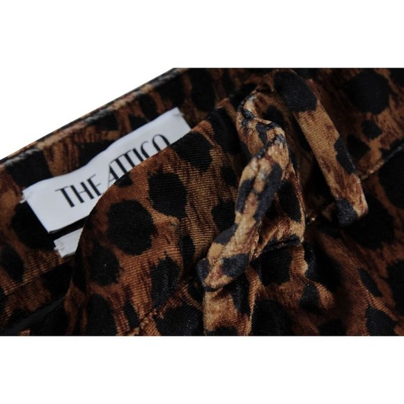 The Attico Cheetah Leggings Pants IT42 Gold Black Animal Print Zip Leg - Picture 6 of 10
